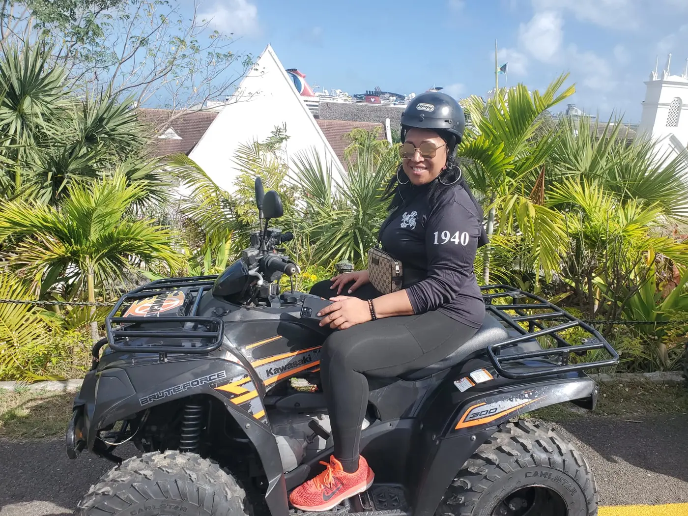 A rider on a Bowcar ATV
