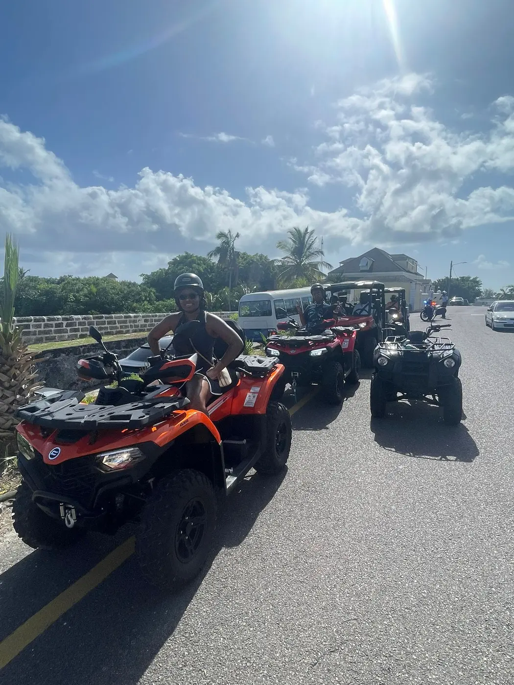 ATVs on the coastal road