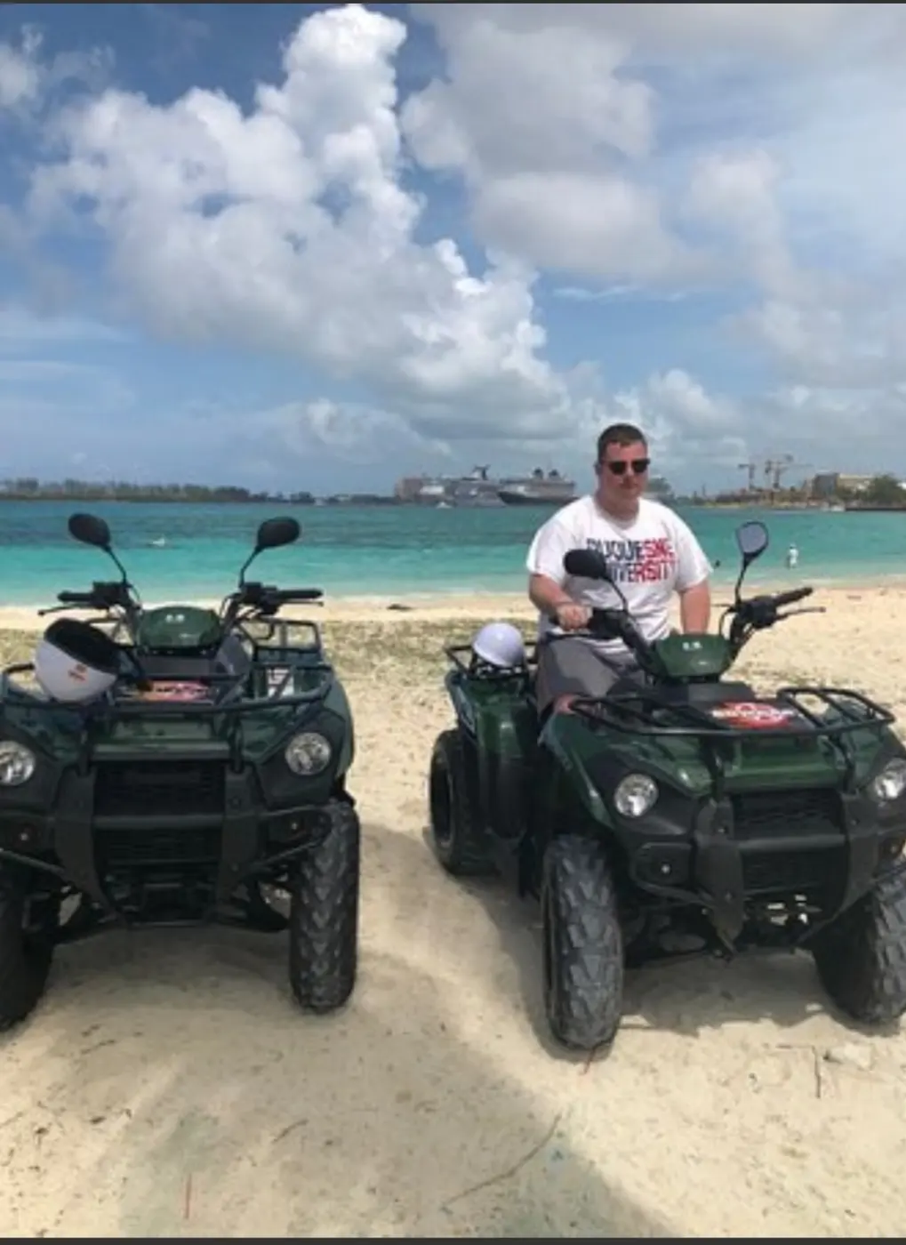 Two ATVs on the beach