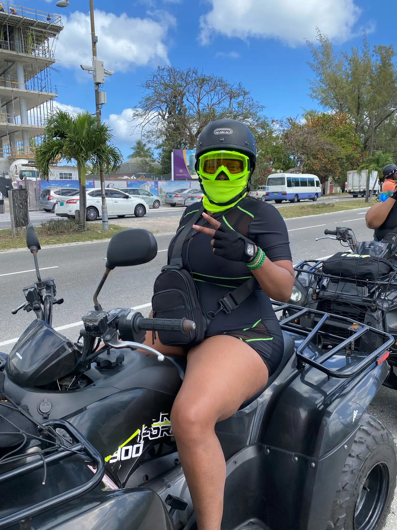 A rider on a Bowcar ATV in Nassau