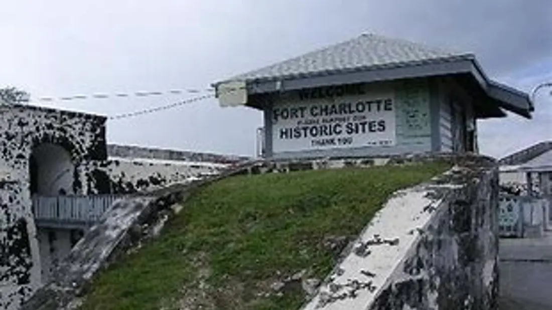 The Fort Charlotte historic site sign